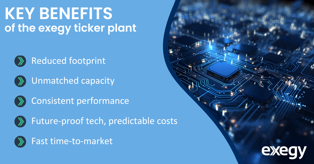 Key benefits of the exegy ticker plant